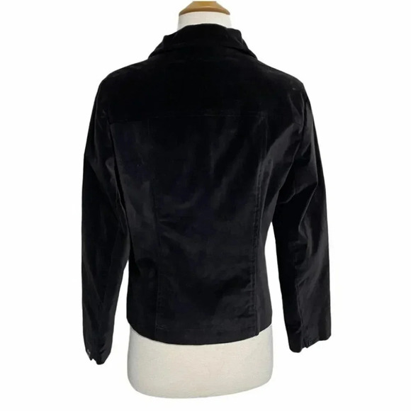 Talbots stretch 6 black velvet blazer - Picture 4 of 6